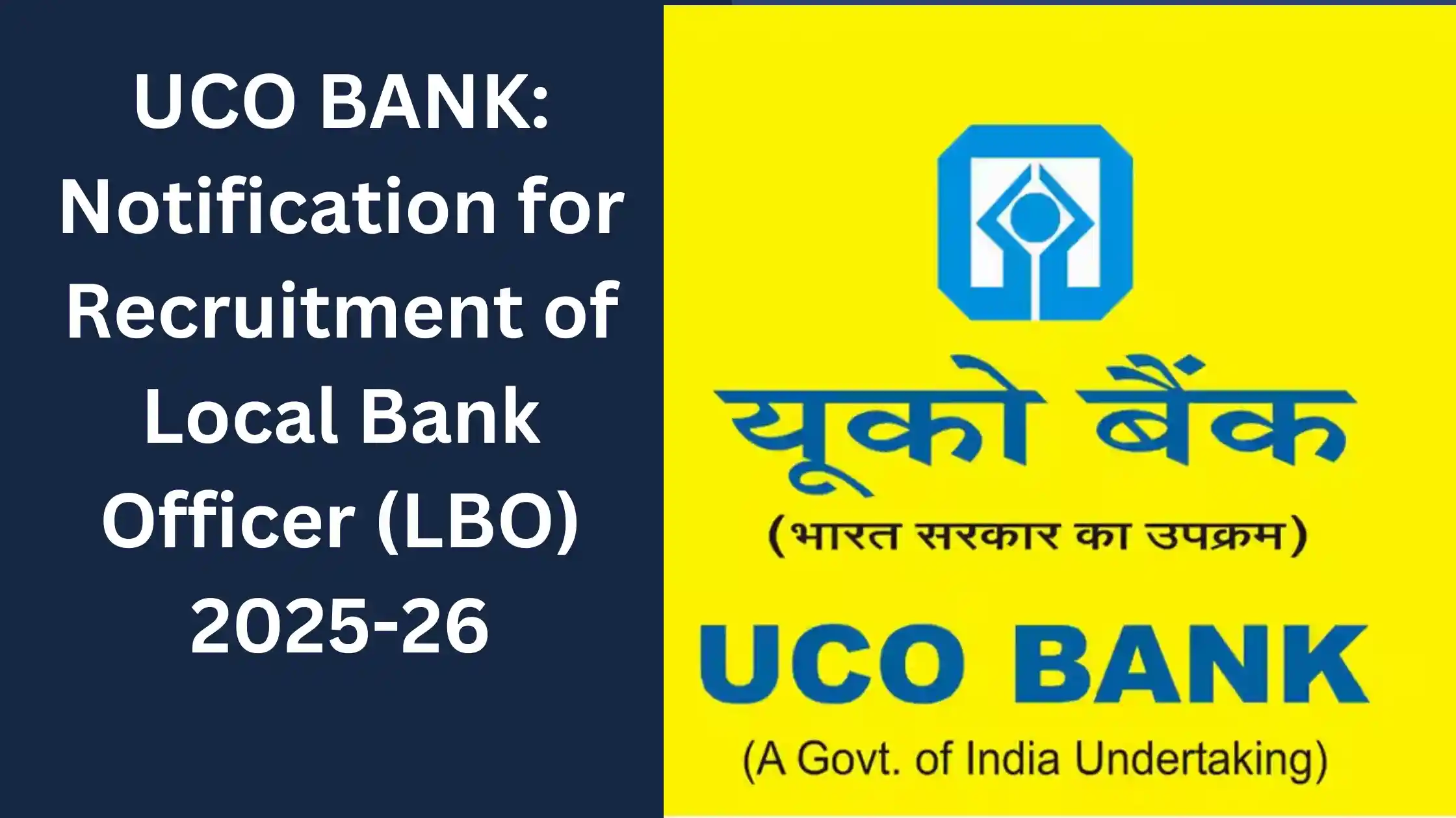 UCO BANK Local Bank Officer