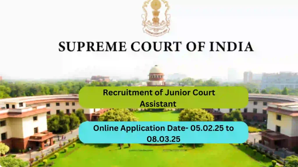 recruitment of Junior Court Assistant