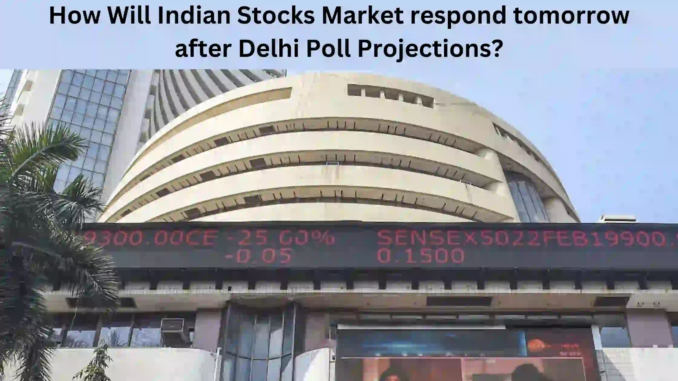 How Will Indian Stocks Market respond tomorrow after Delhi Poll Projections