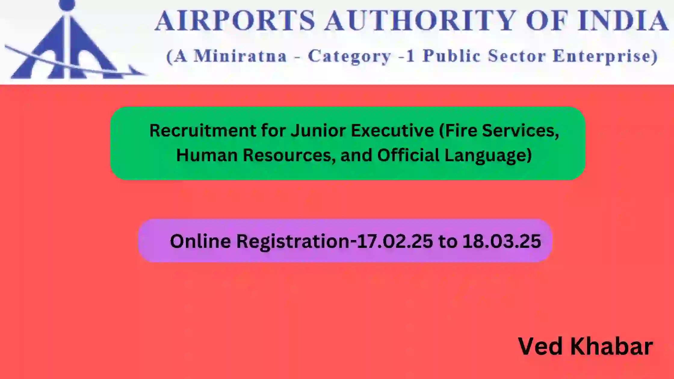Recruitment for Junior Executive (Fire Services, Human Resources, and Official Language)