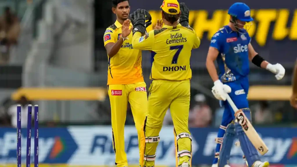 Chennai Super Kings (CSK) had a great start to the IPL 2025 season, restricting Mumbai Indians (MI) to just 155/9 in their first match at Chepauk Stadium on March 23, 2025. Afghan spinner Noor Ahmad made a dream debut for CSK, taking four wickets to trouble MI’s batting lineup. CSK Wins Toss, Opts to Bowl CSK captain Ruturaj Gaikwad won the toss and decided to bowl first against Mumbai Indians, one of their biggest rivals in the league. This match was highly anticipated as both teams have won the IPL title five times each.