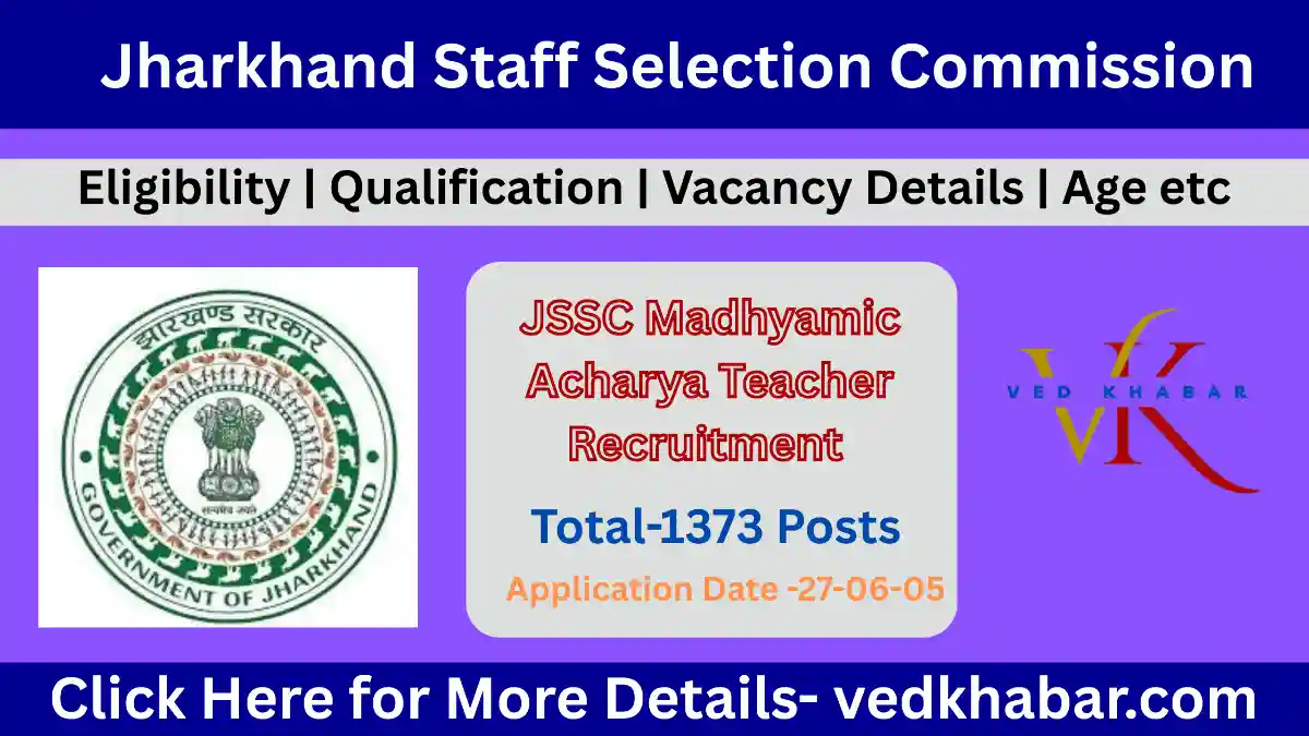 JSSC Madhyamic Acharya Teacher Recruitment 2025